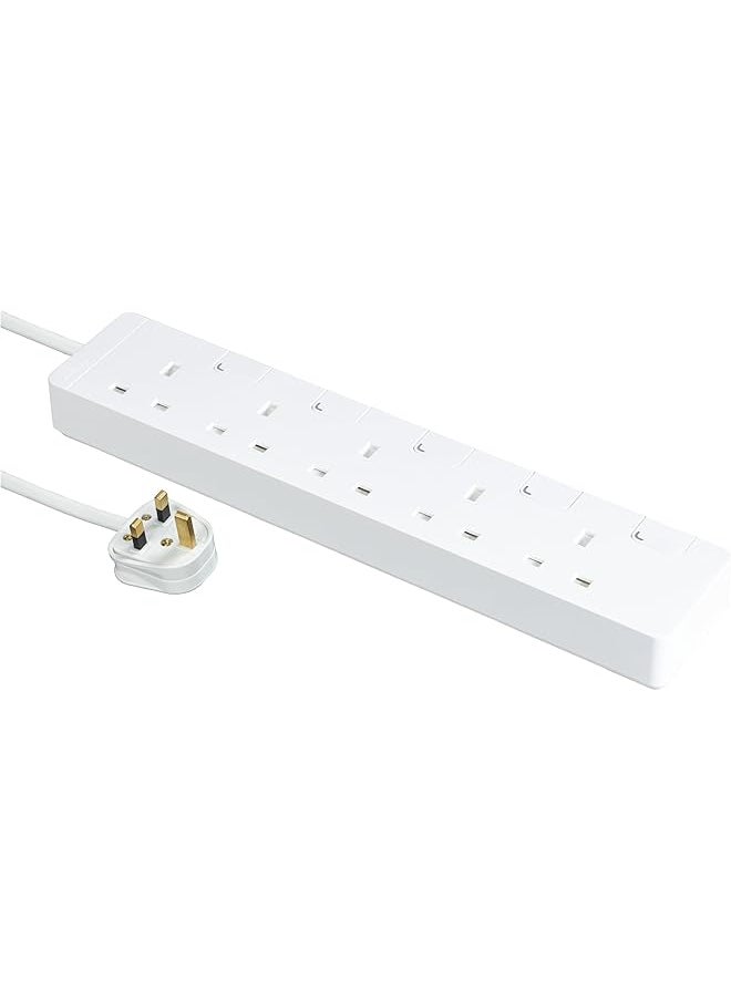 Schneider Electric Schneider Electric AvatarOn Extension Cord, 5 Gang, Without USB, 13 A, White, Power Extension, Extension Cable, Extension Plug, TSH35_3_WE 