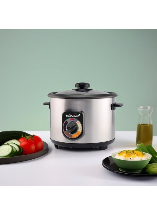 Brentwood Brentwood Crunchy Persian Rice Cooker, Stainless Steel (5-Cup Uncooked/10-Cup Cooked)  - Image 5