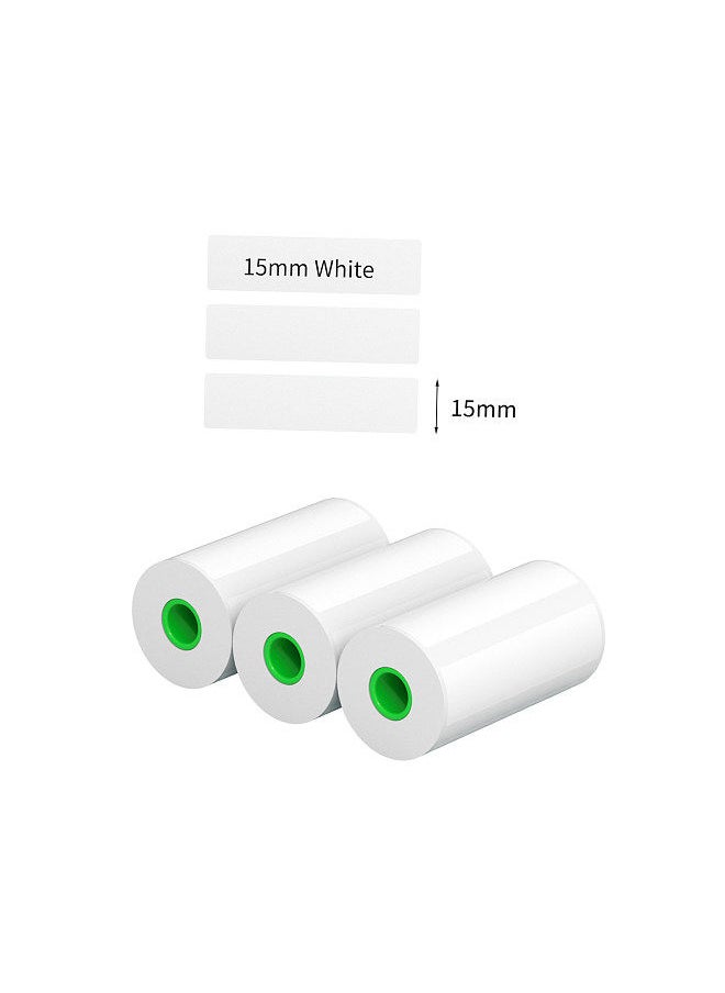 PeriPage 3 Rolls Label Thermal Paper Sticker Self-Adhesive Printable Paper Roll Label Paper Clear Printing Waterproof Oil-proof Anti-friction Max Portable Pocket Mobile Printer, 52x15mm 170 Labels/Roll  - Image 2