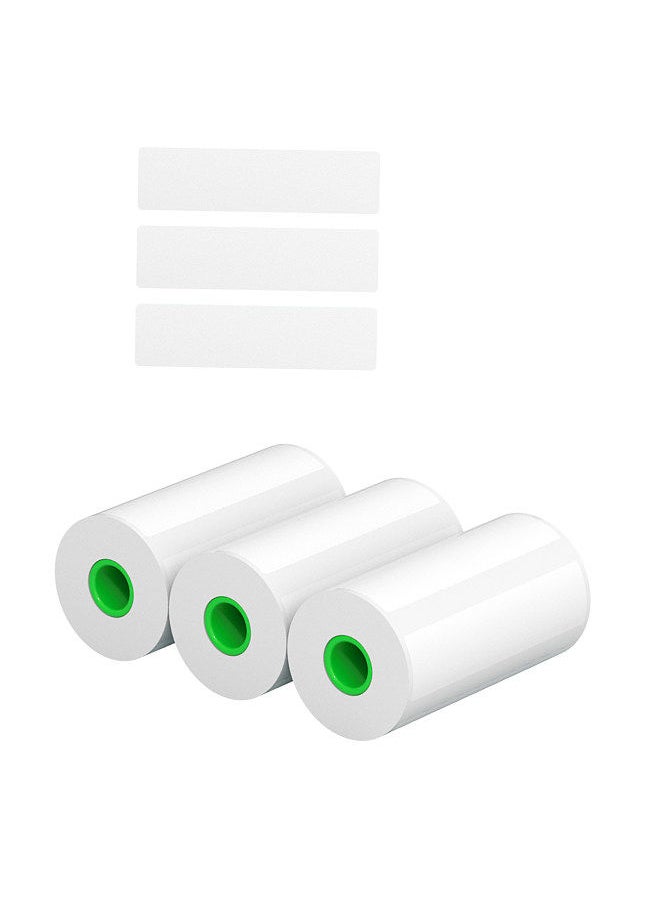PeriPage 3 Rolls Label Thermal Paper Sticker Self-Adhesive Printable Paper Roll Label Paper Clear Printing Waterproof Oil-proof Anti-friction Max Portable Pocket Mobile Printer, 52x15mm 170 Labels/Roll  - Image 1