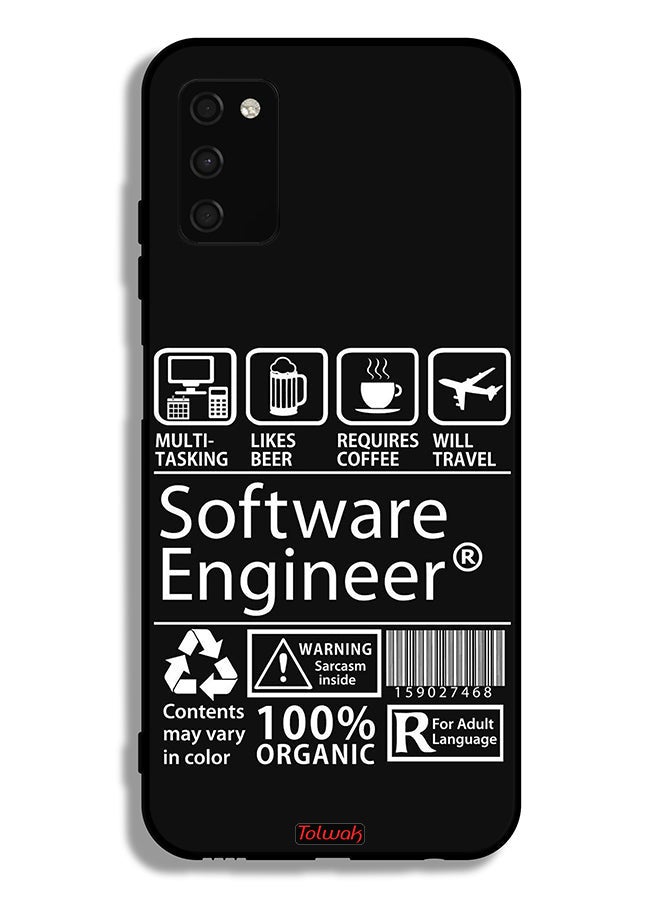 Tolwak Samsung Galaxy A03s Protective Case Cover Software Engineer Sticker - Image 1