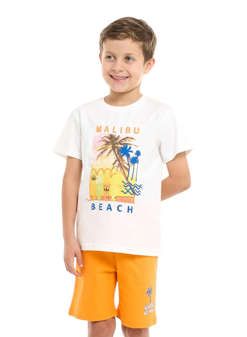 victor and jane Victor and Jane Classic Royal Blue Cotton T-Shirt & Pull-On Shorts Set