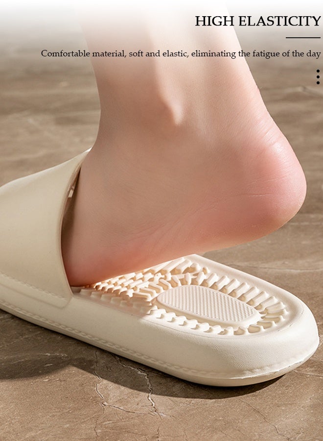 DUNISO Women's Slippers Non-slip Thick Sole Bath Slippers Memory Foam Shower Slippers Open Toe Quick Drying Slide Sandal Women's House Flat Slipper for Indoor & Outdoor - Image 4