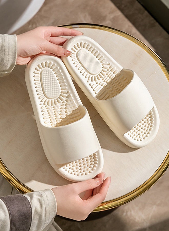 DUNISO Women's Slippers Non-slip Thick Sole Bath Slippers Memory Foam Shower Slippers Open Toe Quick Drying Slide Sandal Women's House Flat Slipper for Indoor & Outdoor - Image 2