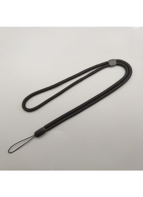 Adjusting Mobile Phone Lanyard U Disk Short Lanyard Intercom Camera Bluetooth Speaker Key Anti-lost Thick Wrist Rope-Specifications Support Image Upload:Bold Halter Neck Lanyard-long Style-black