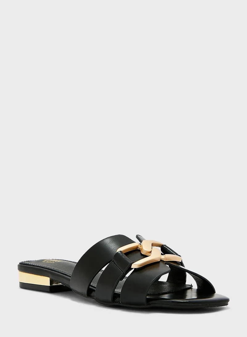 ELLA Chunky Chain Link Flat Sandals