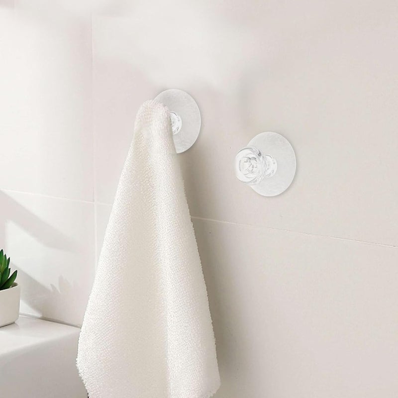 6pcs Self Adhesive Wall Hooks Heavy Duty No-Trace Removable Hooks for Bathroom Kitchen Towel and Coat Hanging No Drill Damage - Image 5