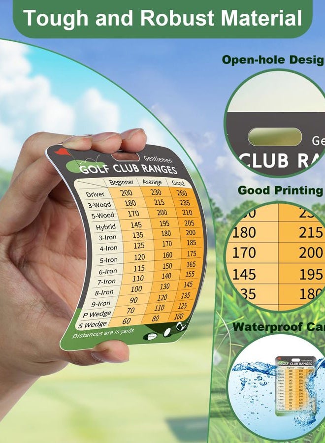 Swooflia Golf Club Range Chart Card - Men Golf Distance Reference Card, Golfing Club Yardage Score Accessories for Beginners, Average, Seasoned Golfers as Presents - Image 3