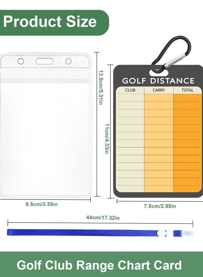 Swooflia Golf Club Range Chart Card - Men Golf Distance Reference Card, Golfing Club Yardage Score Accessories for Beginners, Average, Seasoned Golfers as Presents - Image 2