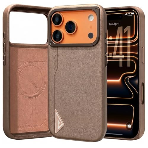 VONZEE Hybrid Shockproof Back Cover Case Compatible with iPhone 17 Pro Max 6.9'', TPU+ Polycarbonate Transparent Anti-Yellow Non-Slip Full-Body Protection Back Phone Case - Desert - Image 1