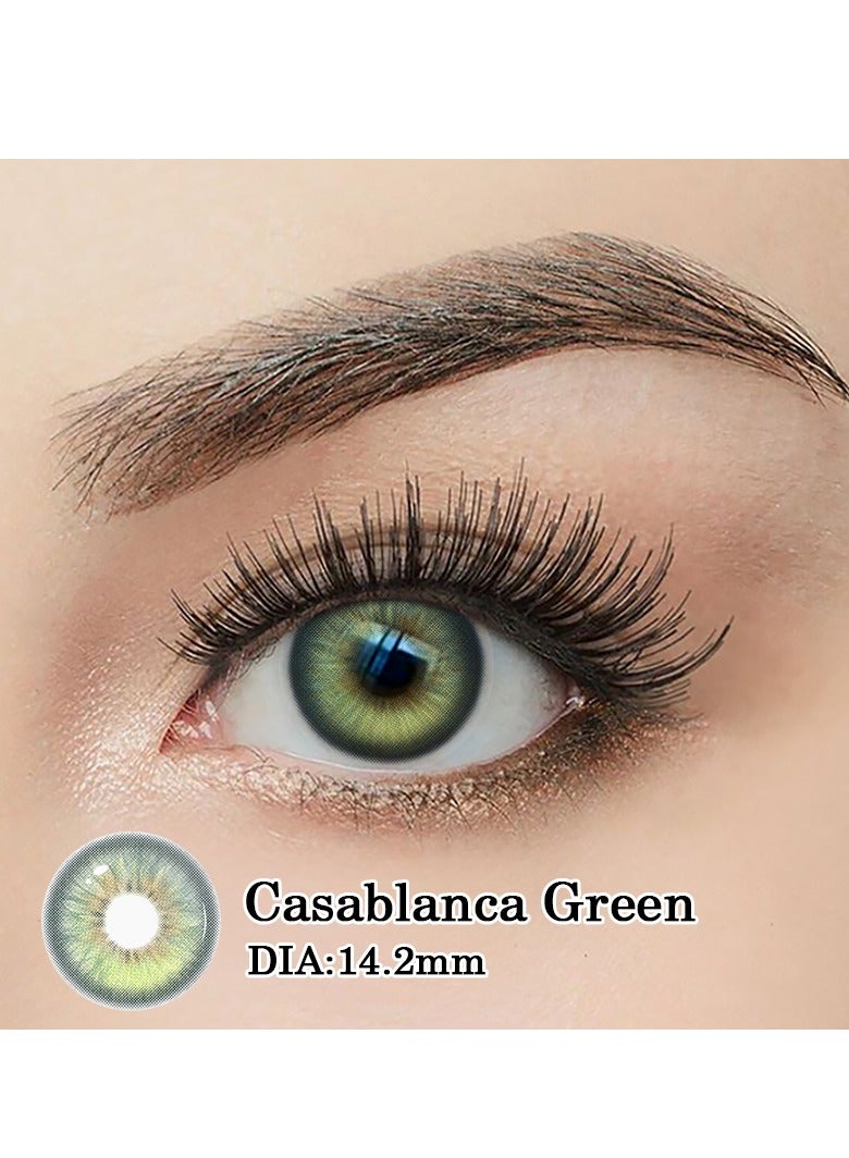 عين كي اس اس عدسات كازابلانكا الخضراء السنوية، عدسات لاصقة تجميلية للجنسين، مجموعة تكبير مع علبة