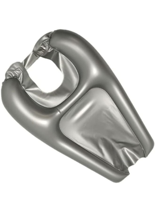 Silver Inflatable Shampoo Bowl Portable Hair Washing Tray For Bedside Elderly Disabled - Image 4