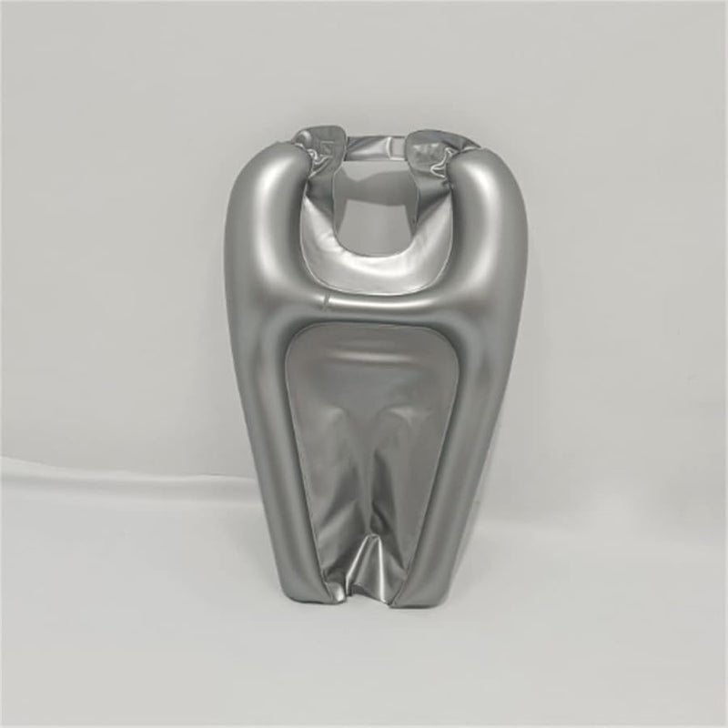 Silver Inflatable Shampoo Bowl Portable Hair Washing Tray For Bedside Elderly Disabled - Image 2