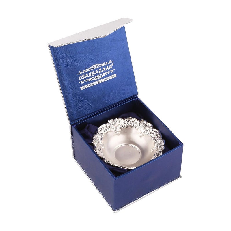 Osasbazaar Silver Floral Bowl 80Ml Pack of 1 Silver - Image 3