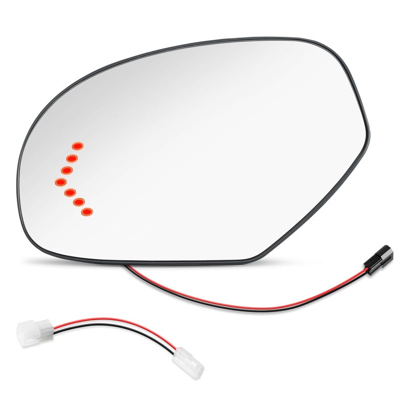 SNEMEEY Driver Side Mirror with Turn Signal Replacement for 20072013 Chevy Tahoe Suburban Chevrolet Silverado GMC Yukon Sierra Cadillac Escalade Left Side Mirror View Glass Power Heated - Image 2