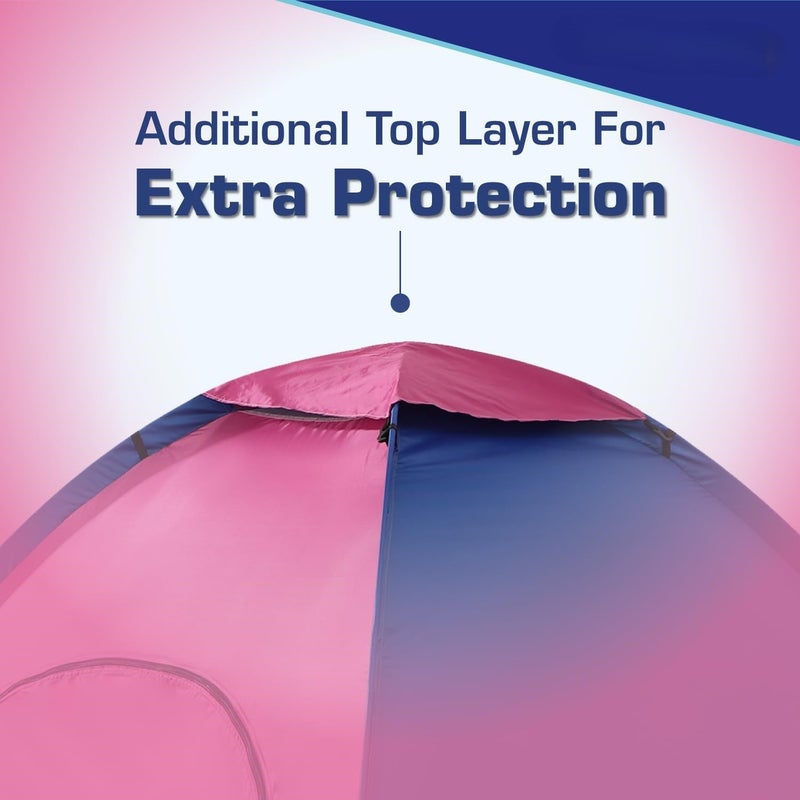 NINEOX Polyester All Weather Waterproof Dome 8 Person Tent Family Camping and Hiking Backpacking Tent with Floor Mat and Net Window - (Multicolour)(Person Tent) (8 Person Tent G) - Image 5