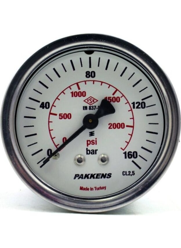 KAMPA Pakkens 0-160 Bar 63 Mm Rear Mounted Panotype Dry Manometer G 1/4 Inch  - Image 1