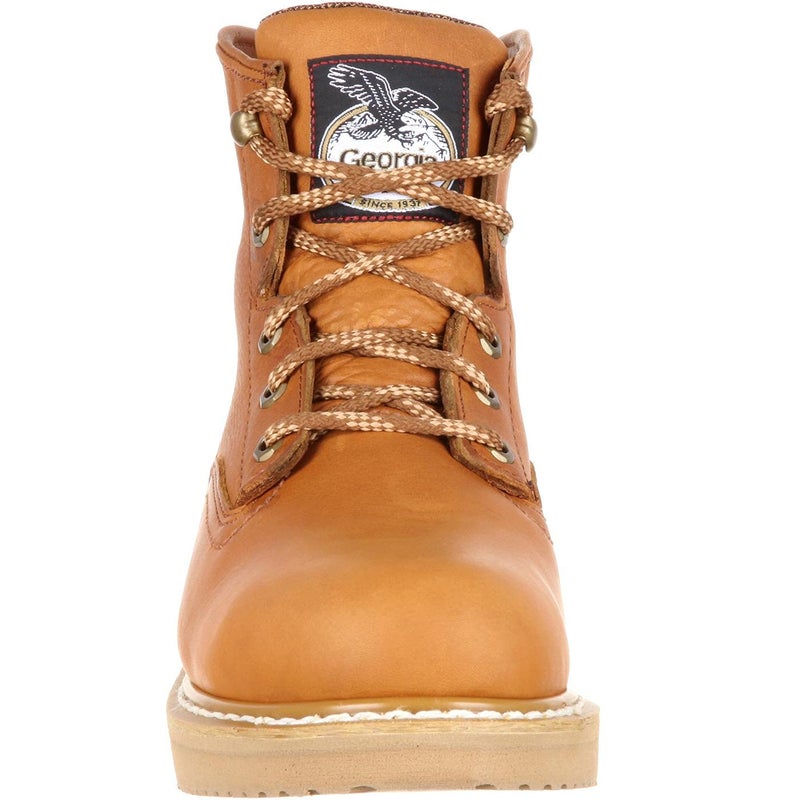 Georgia Boot Men's 6" Wedge Work Boot, Barracuda Gold, Size 7.5(W) - Image 5
