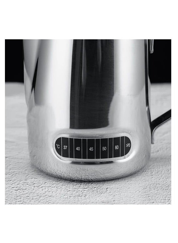 Liying 900ml Milk Frother Stainless Steel Jug with temprature lable Steaming Pitcher for Milk, Coffee, Cappuccino, Latte…… - Image 5