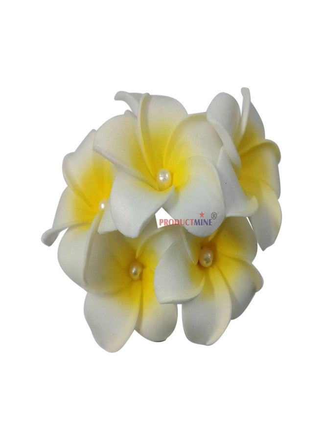 PRODUCTMINE دبابيس شعر العروس من PRODUCTMINE®، دبابيس ذهبية فاخرة مزينة بزهرة شامبا صناعية من هاواي، دبابيس شعر للنساء والفتيات لحفلات الزفاف - مجموعة من 6 قطع - Image 1