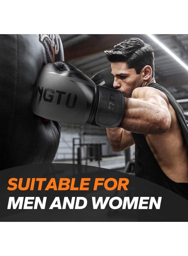 Soofam Boxing Gloves, Pro Training Sparring, PU Leather Muay Thai MMA Kickboxing, Adult Heavy Punching Bag Gloves, Ventilated Palm,Workout Gloves For Men/Women, 14oz - Image 4