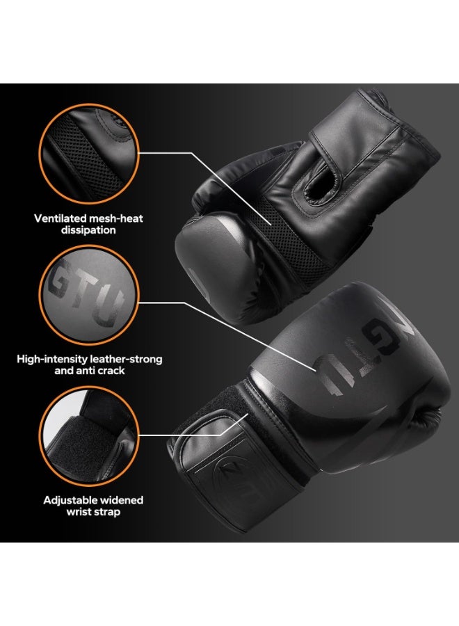 Soofam Boxing Gloves, Pro Training Sparring, PU Leather Muay Thai MMA Kickboxing, Adult Heavy Punching Bag Gloves, Ventilated Palm,Workout Gloves For Men/Women, 14oz - Image 2