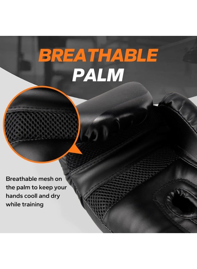 Soofam Boxing Gloves, Pro Training Sparring, PU Leather Muay Thai MMA Kickboxing, Adult Heavy Punching Bag Gloves, Ventilated Palm,Workout Gloves For Men/Women, 14oz - Image 3