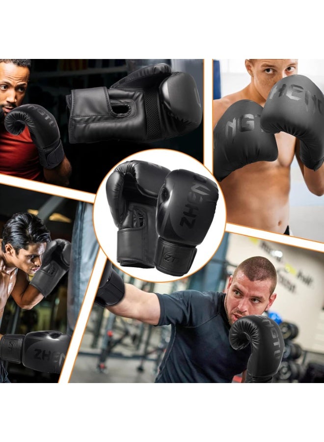 Soofam Boxing Gloves, Pro Training Sparring, PU Leather Muay Thai MMA Kickboxing, Adult Heavy Punching Bag Gloves, Ventilated Palm,Workout Gloves For Men/Women, 14oz - Image 5