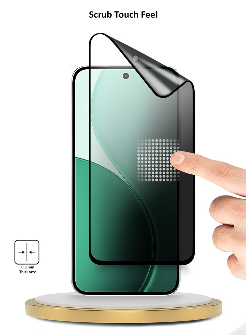 دبليو تيك حماية شاشة مرنة كاملة التغطية بحماية خصوصية نانو سيراميك OPPO رينو 14 5G 2025 - شفاف/أسود - Image 4