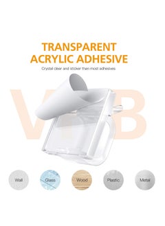Loquat Adhesive Cable Clips, 110 PCS Wire Clips Cable Wire Management Wire Cable Holder Clips Cable Tie Holder Cable Organizer for Car, Office and Home (Clear)  - Image 5