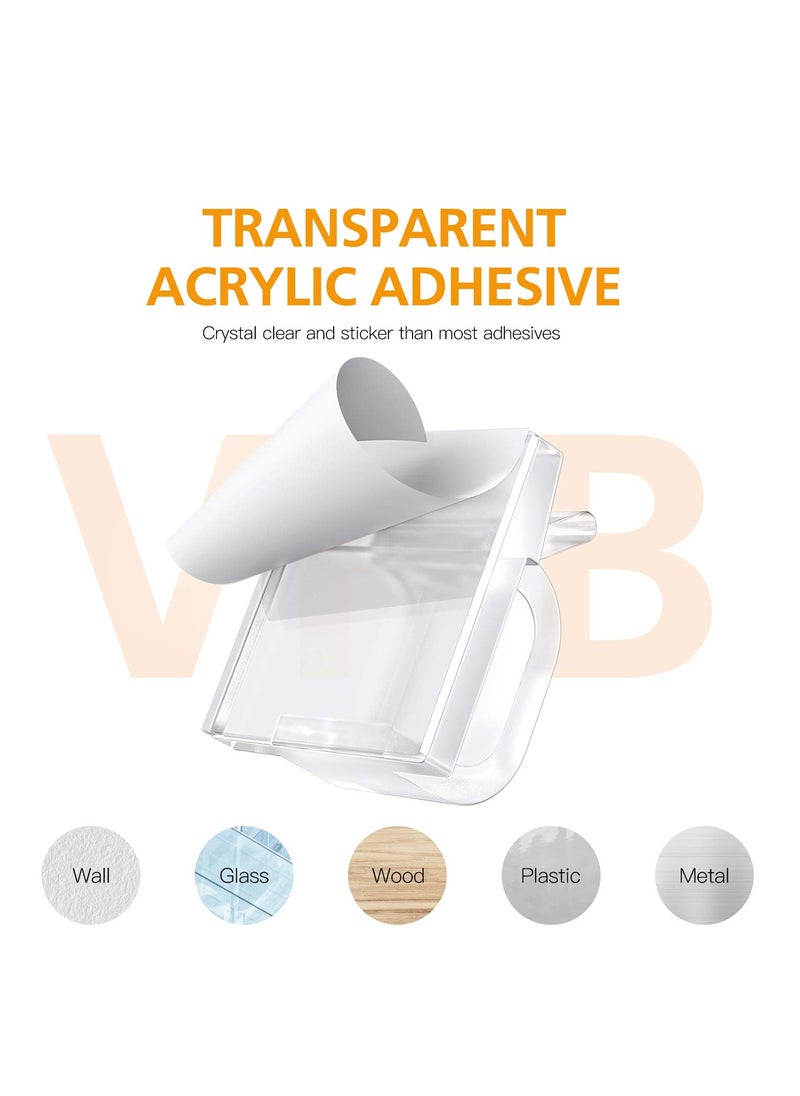 Loquat Adhesive Cable Clips, 110 PCS Wire Clips Cable Wire Management Wire Cable Holder Clips Cable Tie Holder Cable Organizer for Car, Office and Home (Clear)  - Image 5