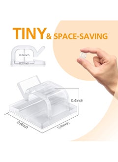 Loquat Adhesive Cable Clips, 110 PCS Wire Clips Cable Wire Management Wire Cable Holder Clips Cable Tie Holder Cable Organizer for Car, Office and Home (Clear)  - Image 2