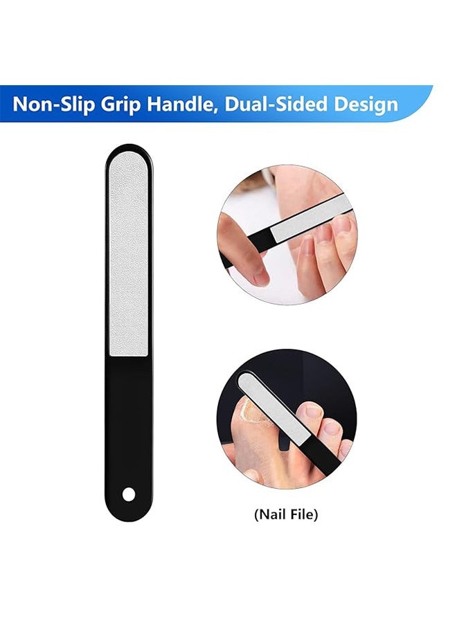 مقص أظافر قدم مكون من 4 قطع لكبار السن ذوي الأظافر السميكة، مقص أظافر قوي وحاد للغاية - مقص أظافر شديد التحمل للأظافر الغائرة، للأظافر السميكة بفك عريض - Image 4