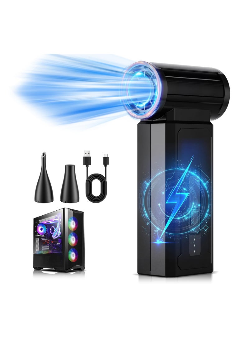 Booster Compressed Air Duster – 4-Speed, 100,000 RPM Turbo Fan, USB-C Rechargeable, No Canned Air, for PC, Keyboard, Car, Home Cleaning - Image 3