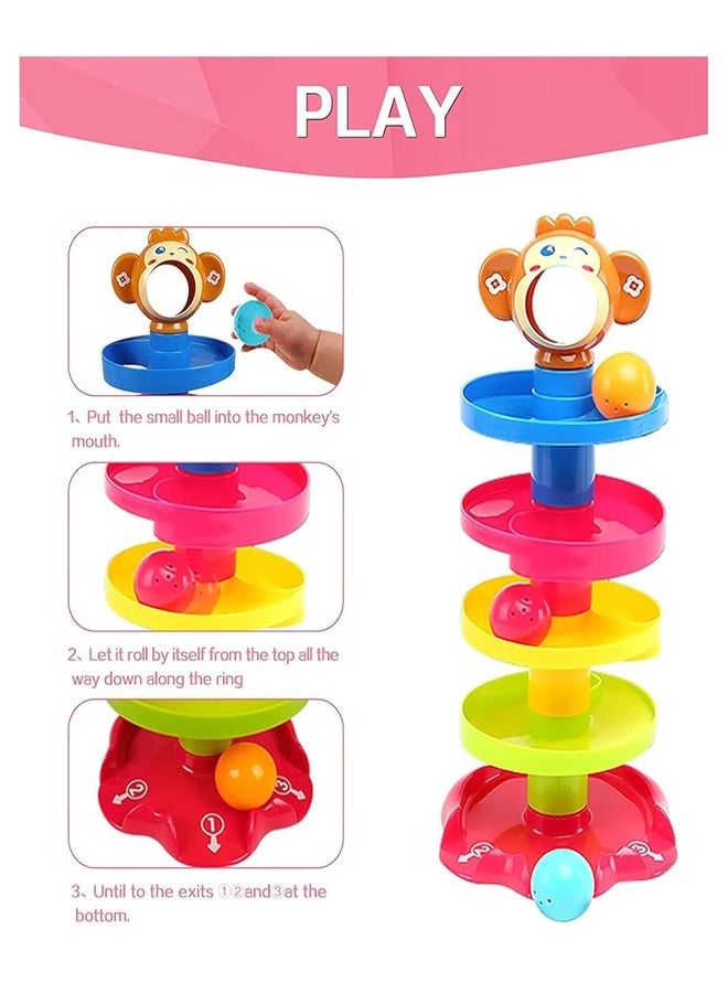 Tinytotem Ramp Roll, Ball Drop and Roll Swirling Tower for Toddler|3 Puzzle Rattle Balls Non Toxic Material| StackToy for Kids Ages 3+: Interactive Fun Excitement (Roll Ball for Kids),multicolor - Image 5
