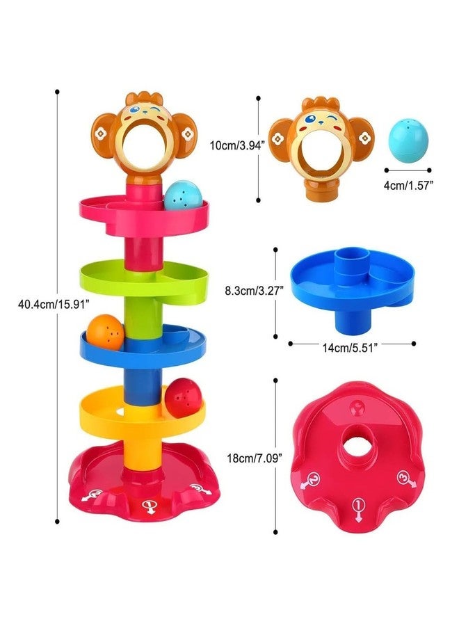 Tinytotem Ramp Roll, Ball Drop and Roll Swirling Tower for Toddler|3 Puzzle Rattle Balls Non Toxic Material| StackToy for Kids Ages 3+: Interactive Fun Excitement (Roll Ball for Kids),multicolor - Image 4
