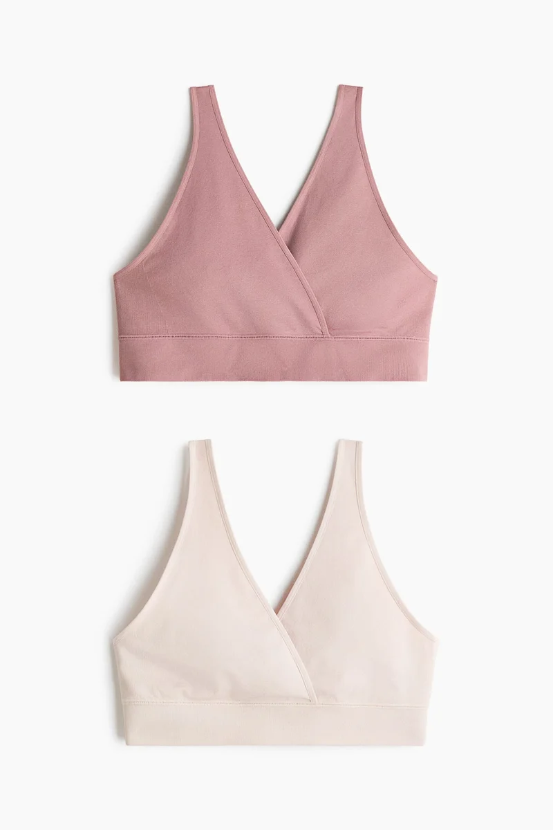 H&M  MAMA 2-pack seamless nursing bras for Women | Best Price UAE