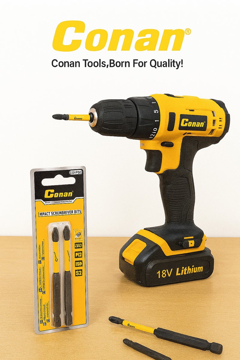 Conan 2-Piece Impact Screwdriver Bit Set PH2 – 90mm – S2 Steel – Model COIP90 - Image 2