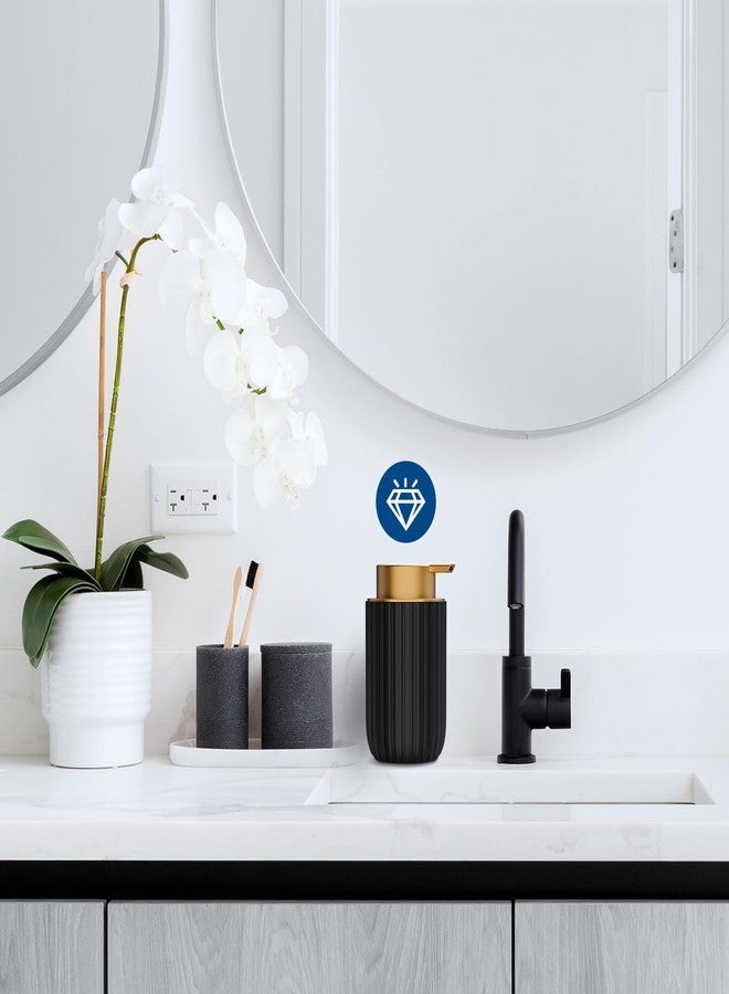 Dlirho Ceramic Foaming Soap Dispenser, 12 oz Bathroom Foam Hand Soap Dispenser, Refillable Lotion Soap Dispenser with Removable Pump for Kitchen Hand Wash Dispenser, Modern Home Decor (Black) - Image 5