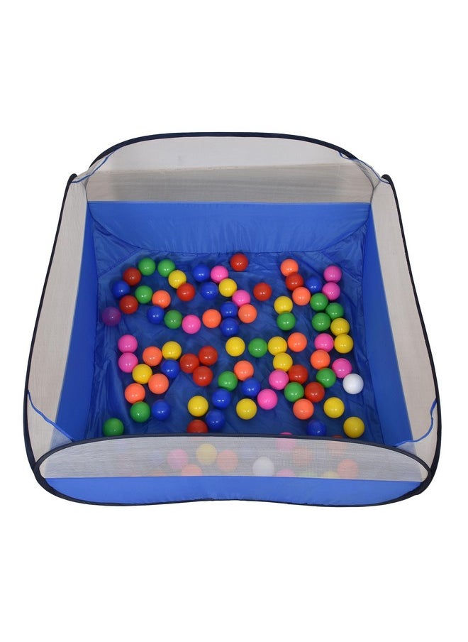 HomeCute Homecute Foldable Ball Pool for Kids Indoor and Outdoor Without Balls. (Blue with Black Border)  - Image 1