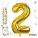 Smlpuame 40 inch Number Balloon 09 Gold Large Number 2 BalloonsDigital Balloons for Birthday Party Celebration Decorations Supplies Helium Foil Number Balloons for Wedding Anniversary - Image 2