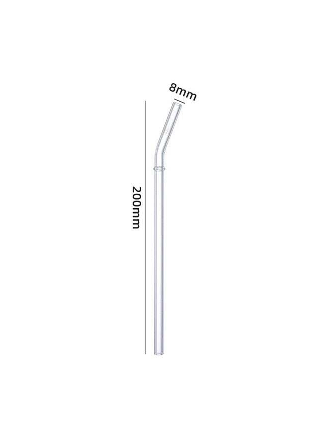 A Set of 5 Pieces Made of High Borosilicate Glass,  Reusable Drinking Straw,Perfect for Both Hot and Cold Drinks - Image 4