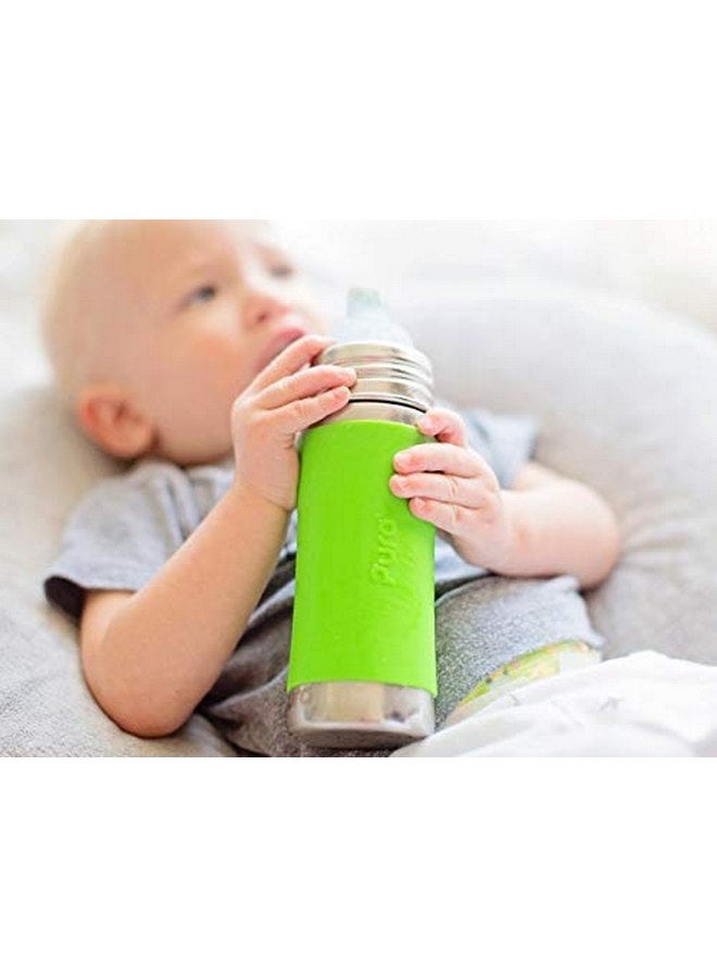 بيورا جراب سيليكون طويل من Pura Kiki للزجاجة - خالٍ من البلاستيك، درجة طبية، يعزز قبضة المقبض والحماية والعزل متوافق مع زجاجات Pura المصنوعة من الفولاذ المقاوم للصدأ سعة 9 أونصة و11 أونصة - أزرق - Image 5