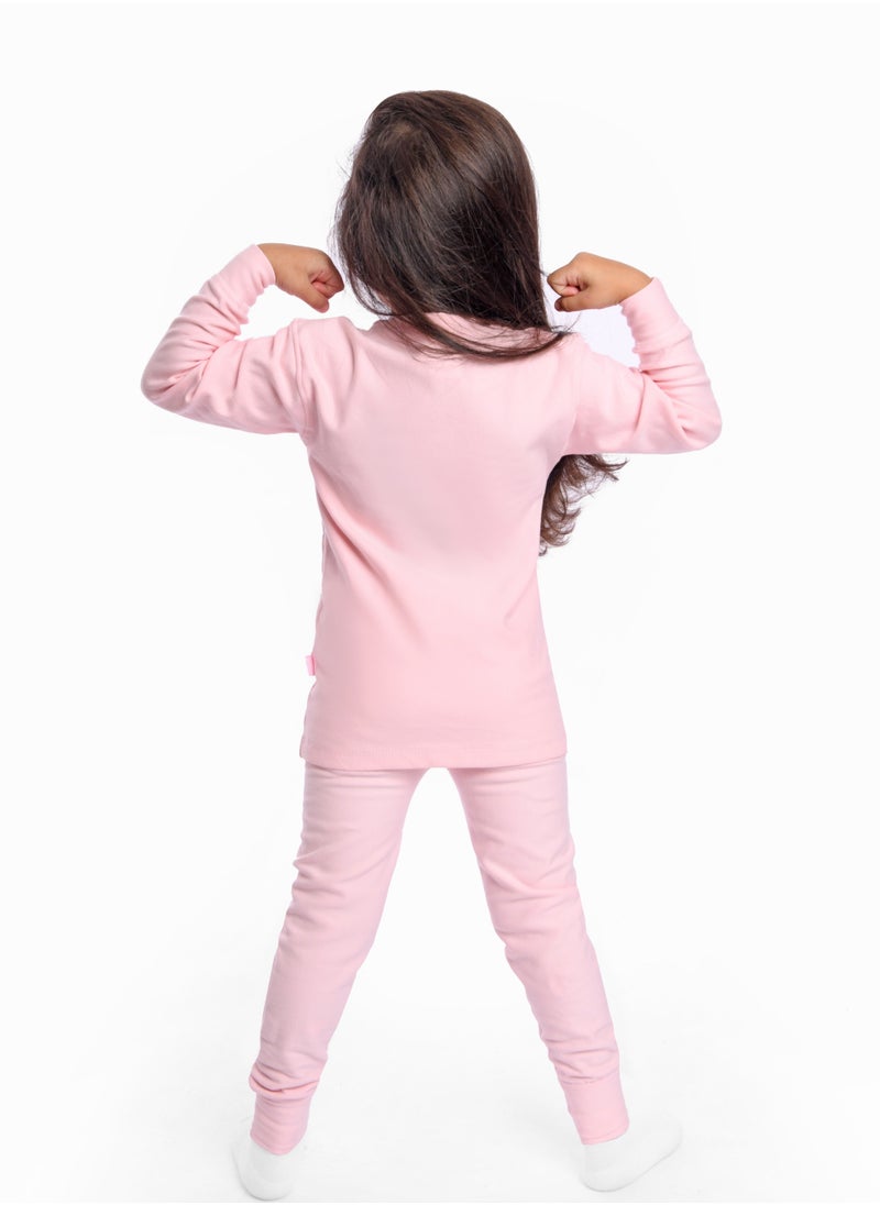 Junior - High Quality Cotton Blend and comfy Thermal Set for Girls -Melton - Image 1