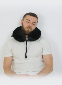 اتش تي وسادة رقبة للسفر مقاس حر ميمورى فوم - أسود  - Image 2