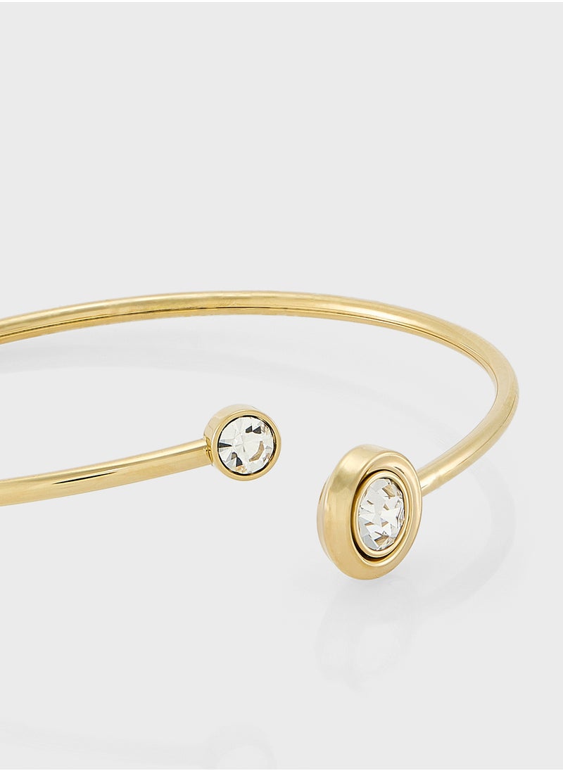 CALVIN KLEIN Twisted Bezel Solitaire Bangle  - Image 3