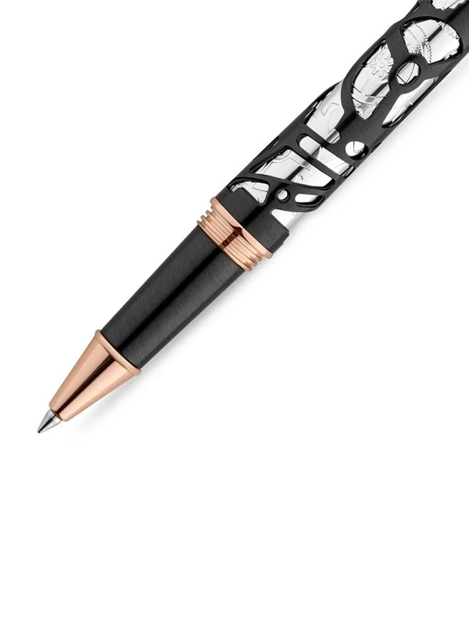 Saint Honore Paris Saint Honore Monceau Ion Plated Gun & Rose Gold Pen With Stainless Steel Inlay Pen - 6811 6N - 143MM