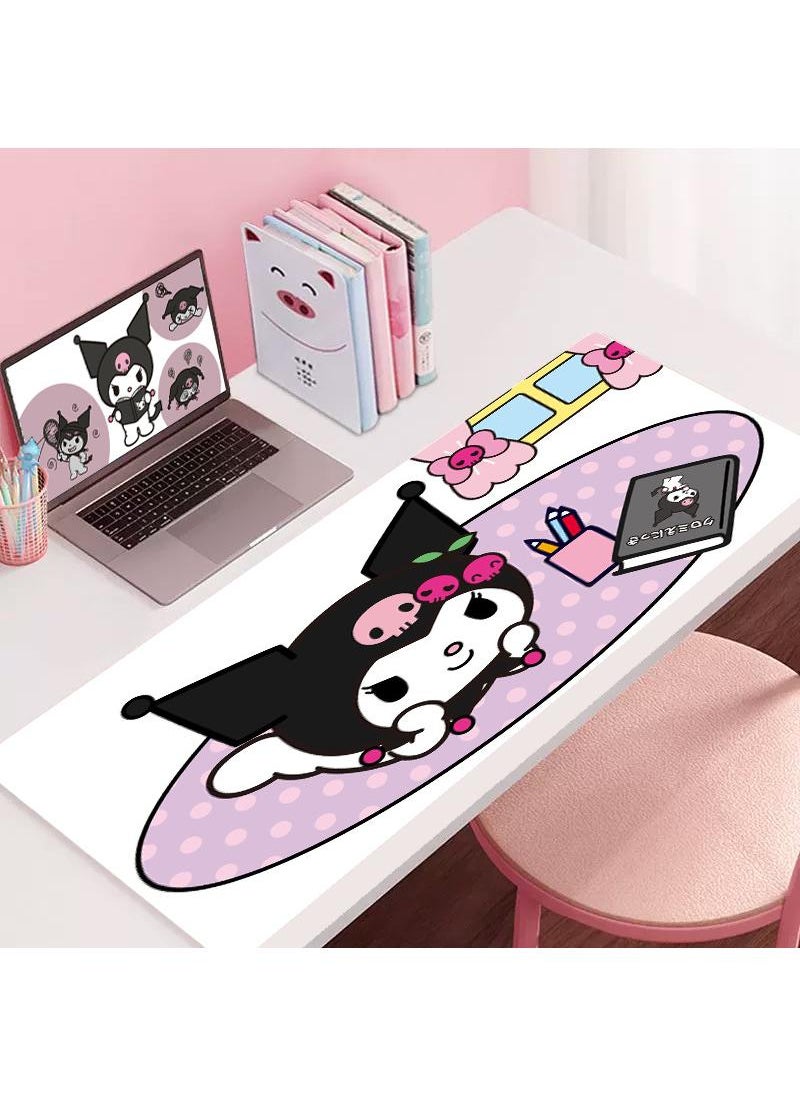 Y&D Kuromi Girls Gift Gaming Mouse Pad Extended Large Mat Desk Pad Stitched Edges Mousepad Long Mouse Pad And Non-Slip Rubber Base Mice Pad 900X400X4mm  - Image 1