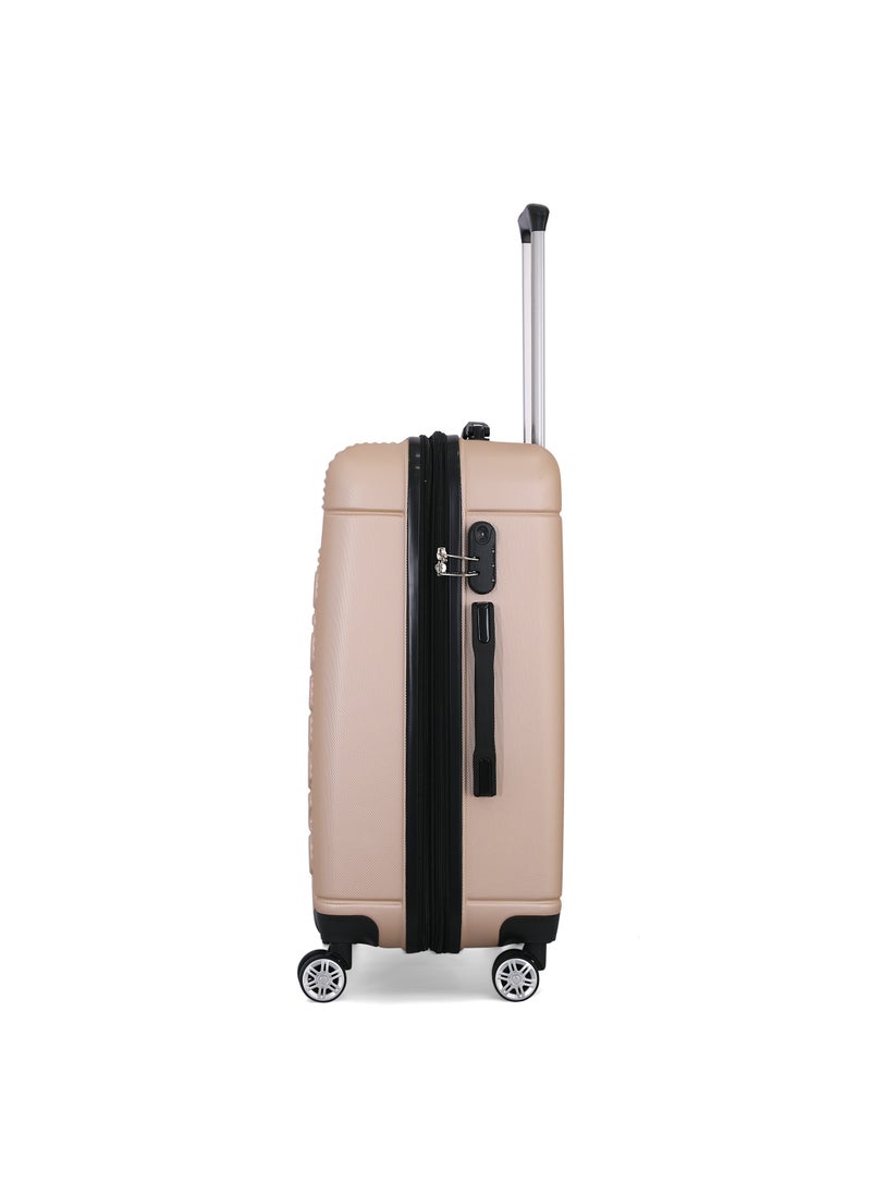 GIORDANO Giordano Luggage Set 3 PCS TSA, L 28-M 24-S 20 Inches champagne- 8274/3TR  - Image 3