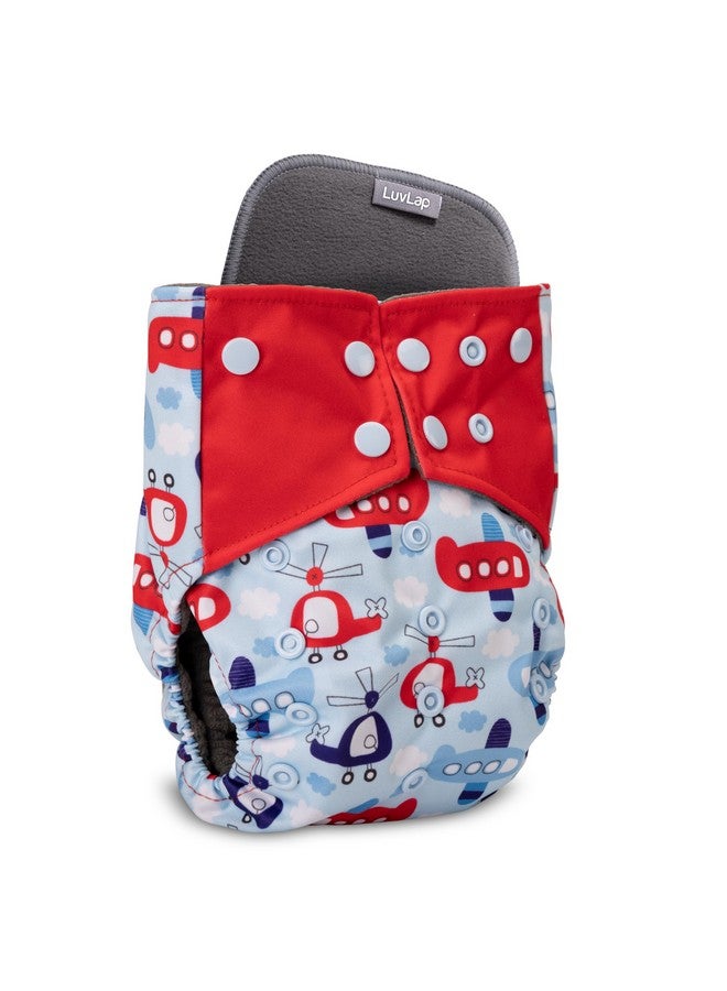 لوفلاب حفاضات قماشية للأطفال قابلة لإعادة الاستخدام من لوف لاب، مزودة بحماية مزدوجة ضد التسرب، عالية الامتصاص، سريعة الجفاف، مريحة ومقاومة للبقع، للأطفال من سن 3 أشهر فما فوق، خصر وارتفاع قابلان للتعديل بأزرار كبس، حشوة ماصة، أزرق مع شحن - Image 1